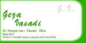 geza vasadi business card